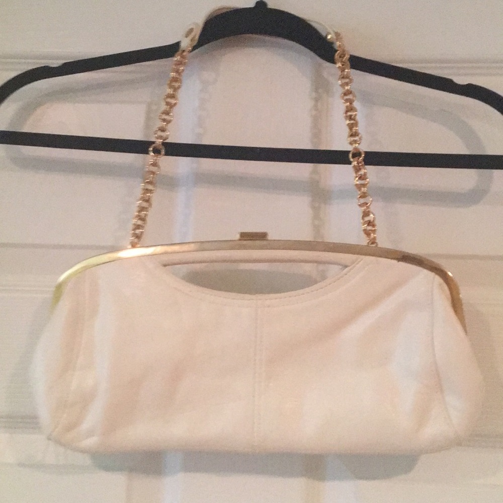 White clutch purse